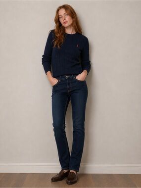 Ralph Lauren Straight-Leg Jeans in Dark Indigo Blue